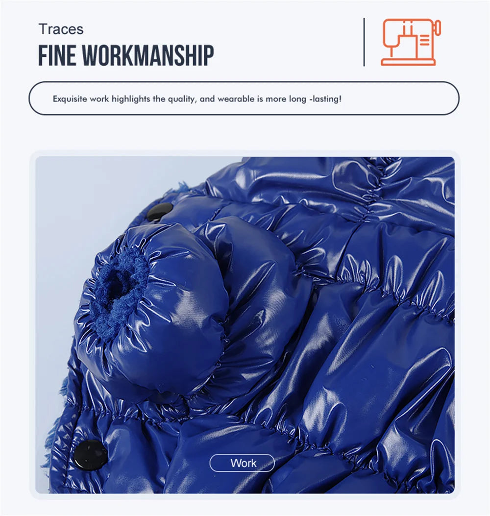 Waterproof Pet Jumpsuits Winter Fleece Dog Clothes Coat with D-ring for Small Dogs Yorkshire Bichon Puppy Clothing ropa perro