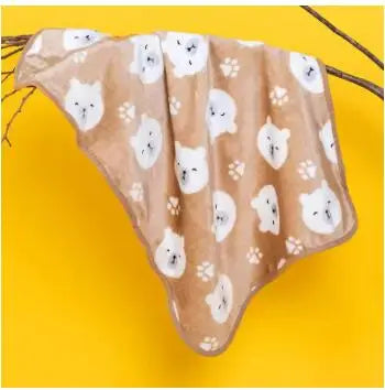 Washable Dog Bed Thickened Dog Mat Pet Cat Soft Fleece Pad Blanket Mat Cushion Home Bed Rug Keep Warm Pet Supplies cama perro