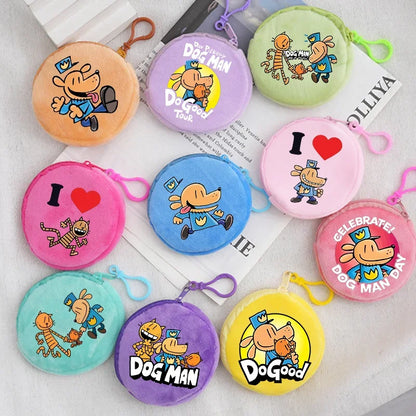 Dog Man Movie Coin Purse Girl Boy Cartoon Wallet Portable Cute Storage Bag Key Pocket Kawaii Handbag Hot Comic Kid Birthday Gift