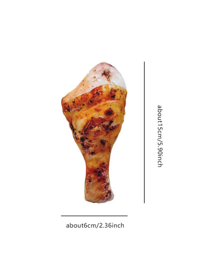 Artificial meat food plush dog vocalization toy with bb called grinding teeth bite resistant interactive play