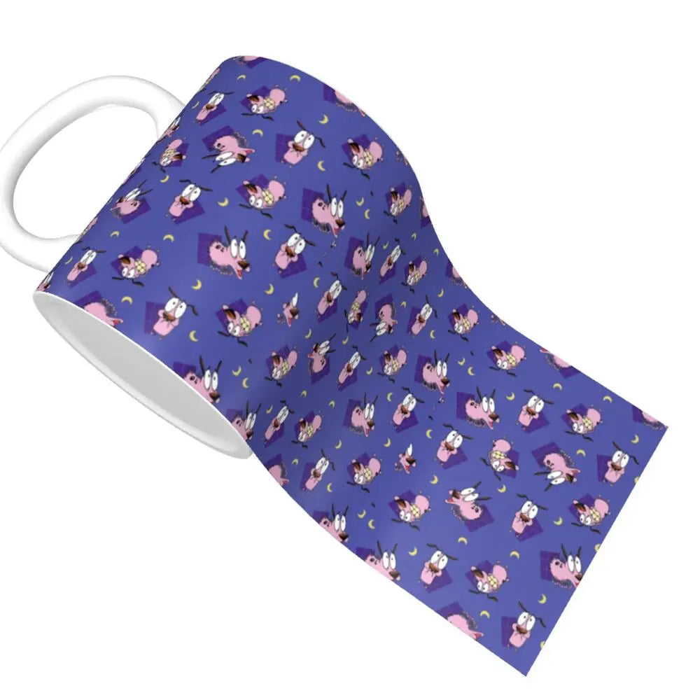 Personalized C-Courage The Cowardly Dog Coffee Mug DIY Ceramic Milk Tea Mug Cup