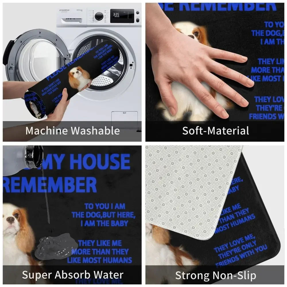 Beagle Dog Doormat Non-Slip Kitchen Bath Mat Living Room Door Floor Entrance Carpet Rug