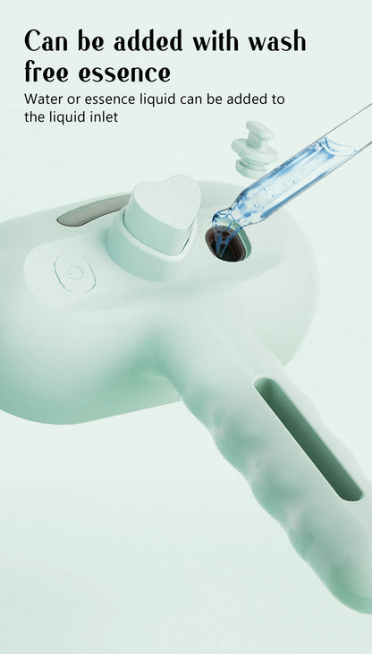 Dog Steam Comb Pet Massage Brush USB Charging Safe Round Head Soft Teeth Spray Hair Removal Comb Universal for Cats Dogs