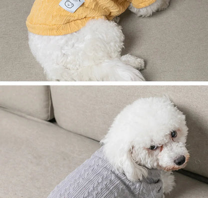 Winter Dog Clothes For Small Dog Designer Luxury Jersey Wool Dog Sweater For Chihuahua York Bulldog Sphynx Cat Knitting Clothing