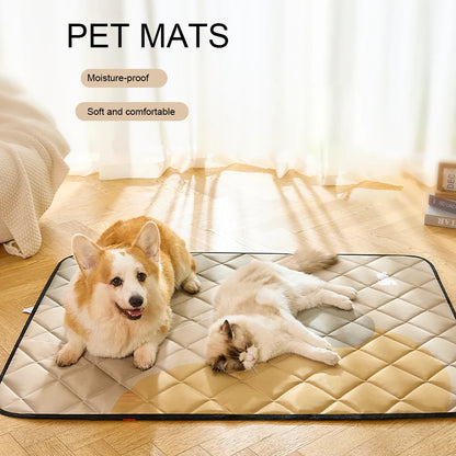 Foldable Dog Cat  Bed for Large Medium Small Pets – Portable & Space-Saving Pet Mat Soft Washable Cushion with Non-Slip Bottom