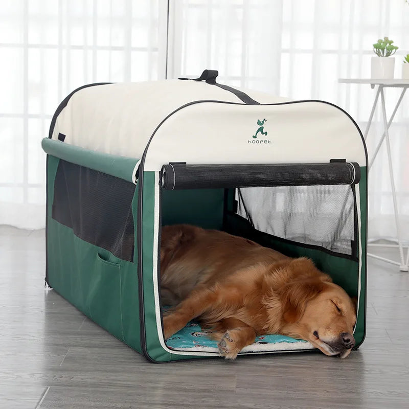 the CANVAS DOG TENT - Heated Doghouse for Large Breeds: Winter Warm Indoor/Outdoor Shelter, All-Season Weatherproof Pet Tent