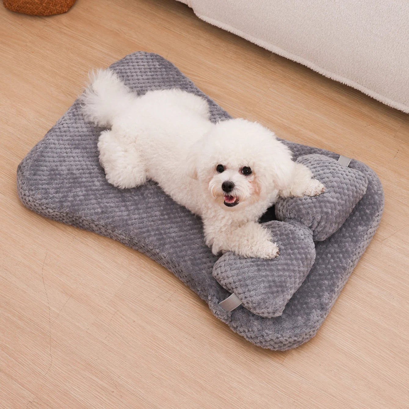 Full Filling Warm Medium Dog Bed Winter Warm Small Cat Sofa Mat Elastic Puppy Kennel Pet Accessories with Detachable Pillow