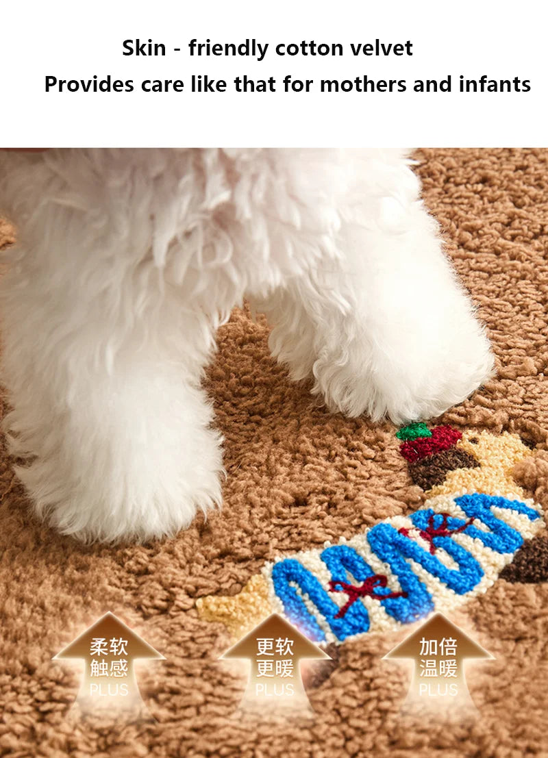 All-Season Removable Washable Pet Bed - Orthopedic Cushion for Teddy/Corgi & Small/Medium Dogs with Cat-Friendly Design