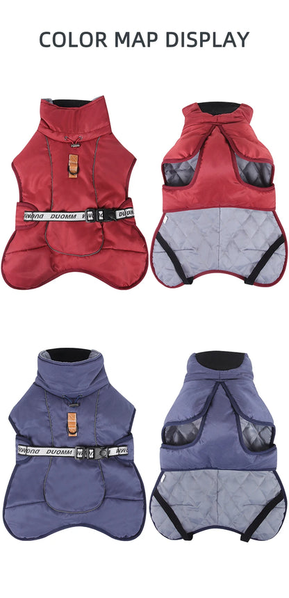 the WINDSNUG HIGH-COLLAR - Dog Jacket, Winter Warm Puppy Clothes for Small/Medium Dogs, High Collar Windproof French Bulldog/Pug Outfits, Costume Pet Apparel