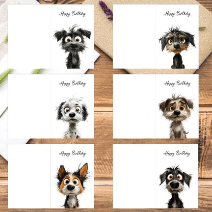 12-Pack Assorted Dog Birthday Greeting Cards with Envelopes - Unique Canine Designs for Friends, Festive Holiday Celebrations