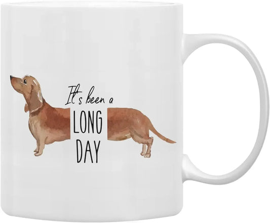 Dachshund mug, ceramic coffee cup, gift cup interesting Weiner dog cup coffee office home 320ML