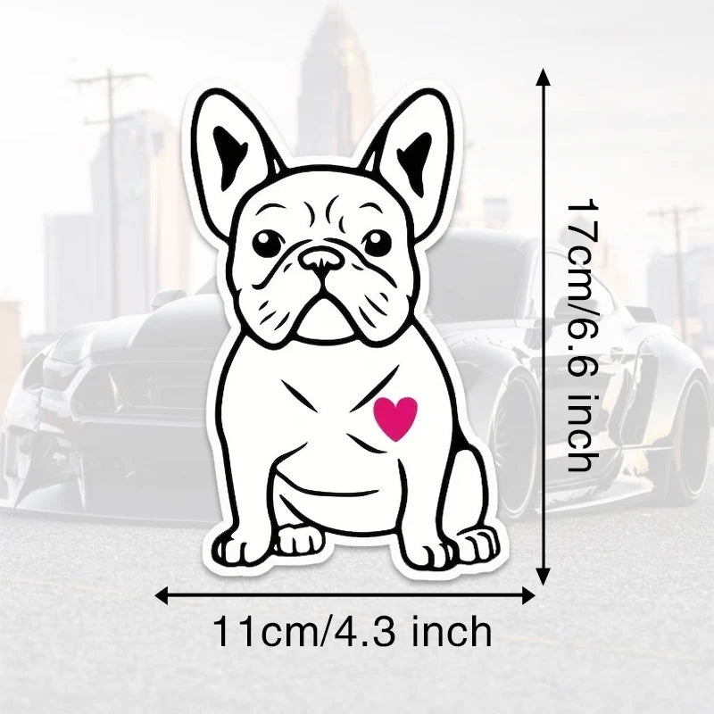 United By Color French Bulldog Sticker Frenchie Car Decal Used For Car, Laptop, Water Bottle, Wall
