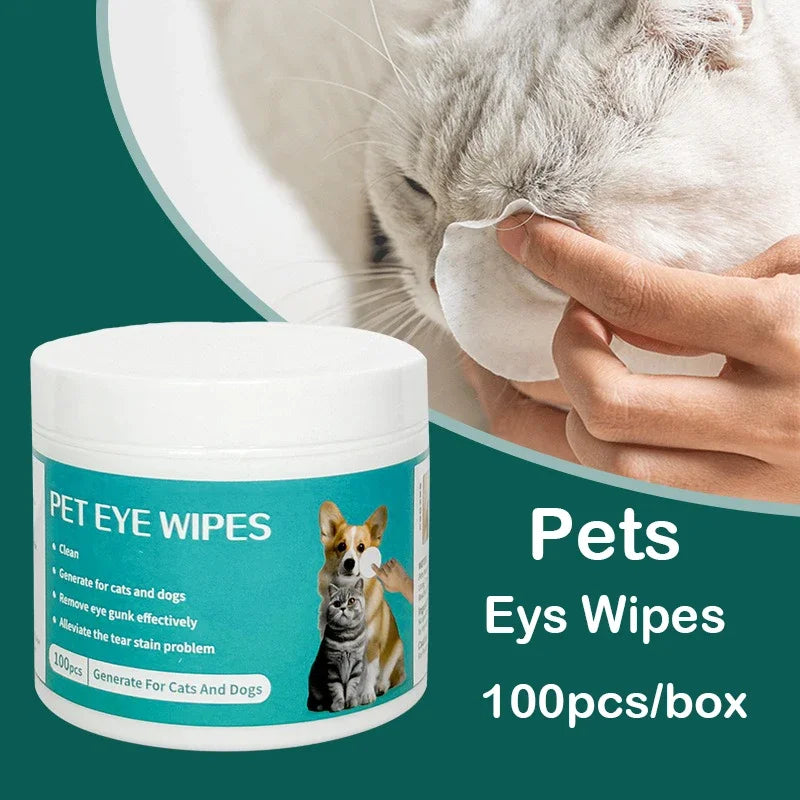 the TEAR WIPES - Pet Cleaning Products Eye Wipes to Remove Tear Marks, Cleaning Wet Tissues, Cat/Dog Wiping Eyes Removing Tear Marks and Cleaning Pet