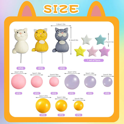 Dog Cake Topper Clay Figurines Puppy Star for Dog Theme Birthday Party Paw Cute Dog Pet Party Baby Shower Supplies