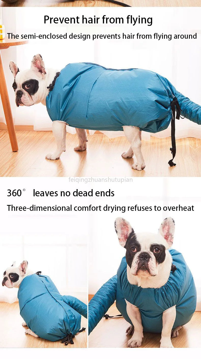 Foldable Pet Drying Bag Portable Efficient Drying Bag for Dog Cats Bathing Hair Drying Grooming Dog Cleaning Small Medium Large