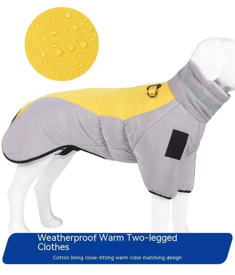 Winter Pet Clothes Golden Labrador Retriever Waterproof Dog Jumpsuit Medium Big Dog, Big Dog Winter Warm Cotton Blend Coat