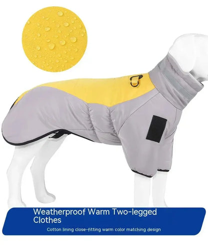 Winter Pet Clothes Golden Labrador Retriever Waterproof Dog Jumpsuit Medium Big Dog, Big Dog Winter Warm Cotton Blend Coat