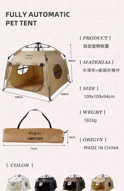 Pet tent fully automatic folding cat dog house portable car large dog rain and sun protection portable tent