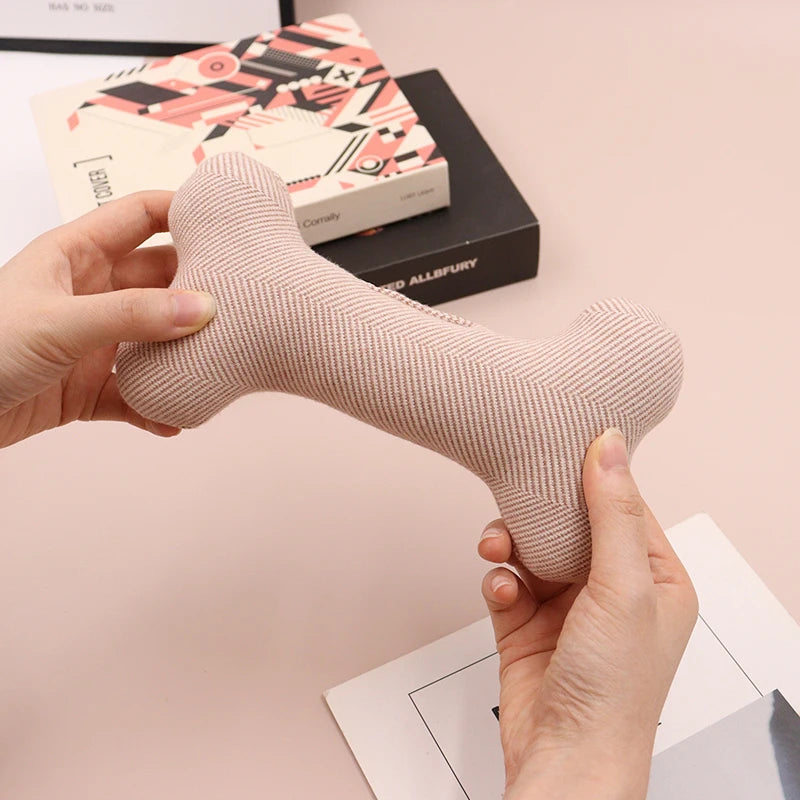 Interactive Dog Joint Sound Puppy Toys Bone For Small Resistant Squeak Dogs Indestructible Dog Plush Chewing Toy Pet Bite Toys