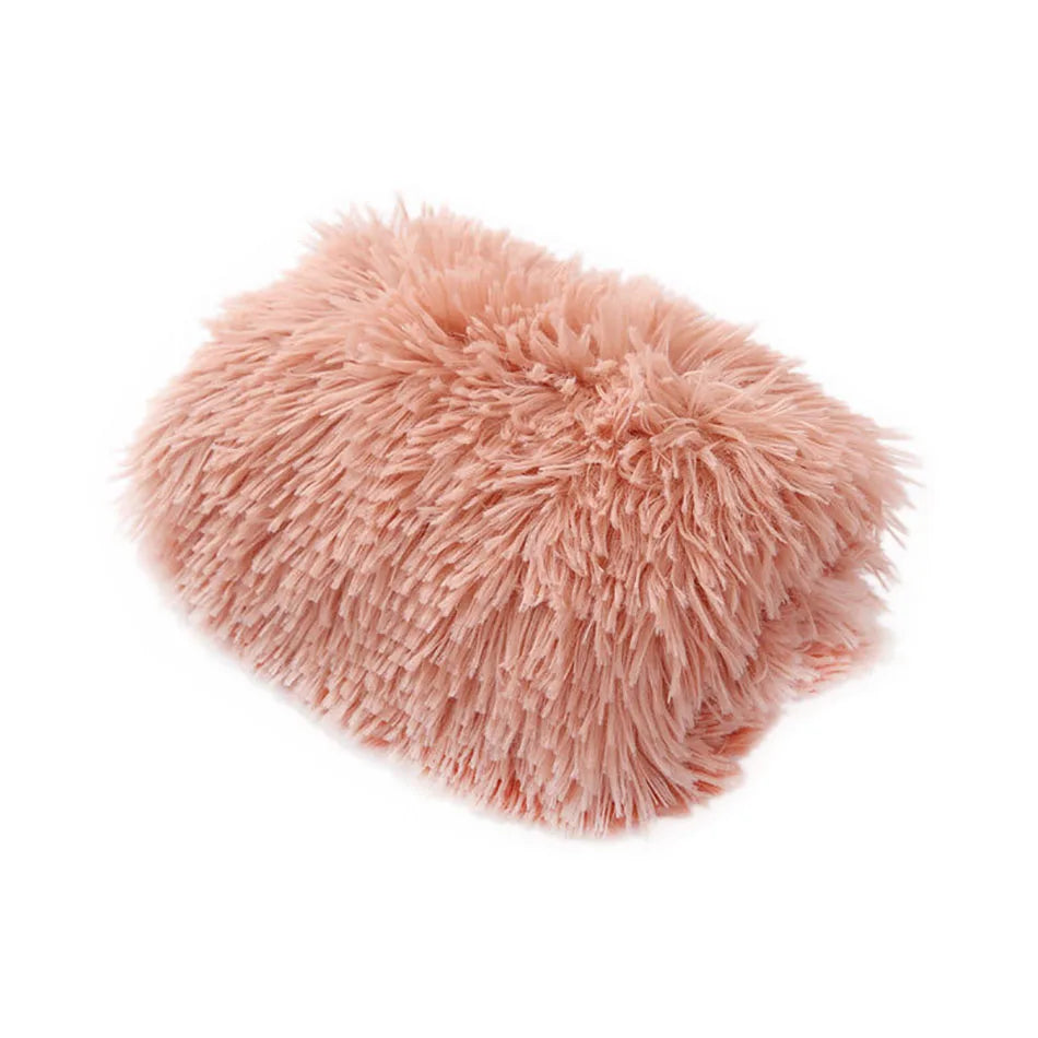 Dog Bed Mat Pet Cat Dog Plush Soft Warm Cushion Pet Washable Candy Colored Blanket Kennel Puppy Pet Cat Dog Supplies