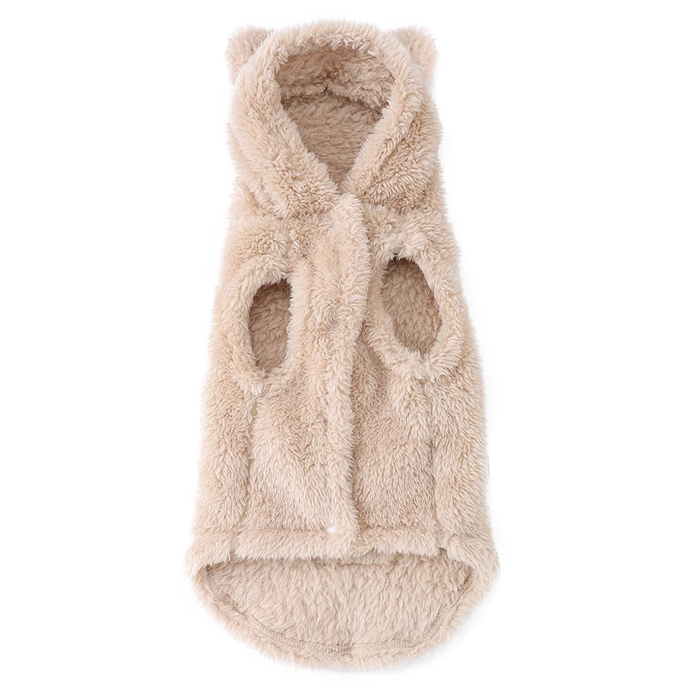 Winter Dog Hooded Clothes For Small Medium Dogs Cat Soft Puppy Rabit Ears Clothing Cute Kitten Costume Chihuahua Pug Pet Outfits