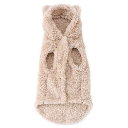 Winter Dog Hooded Clothes For Small Medium Dogs Cat Soft Puppy Rabit Ears Clothing Cute Kitten Costume Chihuahua Pug Pet Outfits