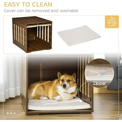 Custom Manufacture Modern Decorative Wood Villa Pet Cage Houses Furniture Corner Crate Dog Sleeping House For Small Medium Dog