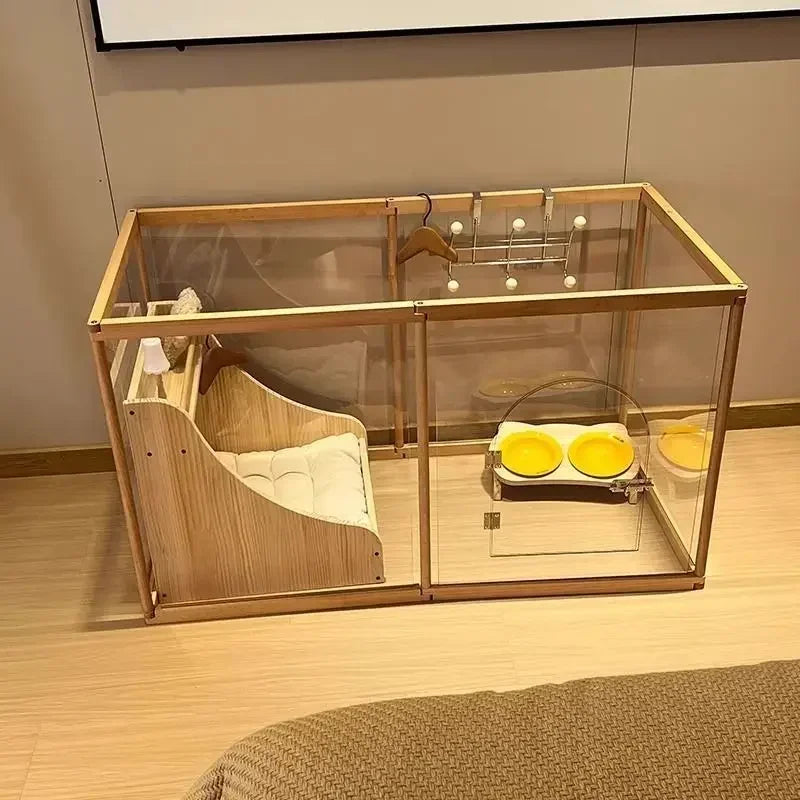 Pet pen dog cage Indoor villa for small and medium-sized dogs with fence and isolation gate in domestic kennel