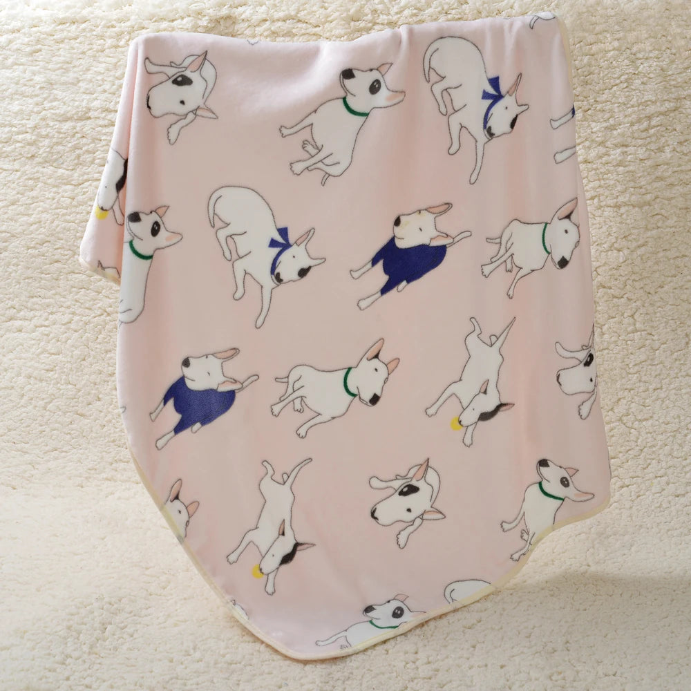 Dog Bed Mat for Small Medium Dogs Cats Autumn Winter Cozy Fleece Puppy Print Blanket Bulldog French Chihuahua Pet Accessories