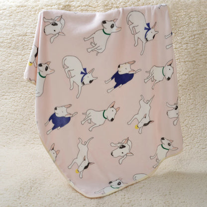 Dog Bed Mat for Small Medium Dogs Cats Autumn Winter Cozy Fleece Puppy Print Blanket Bulldog French Chihuahua Pet Accessories