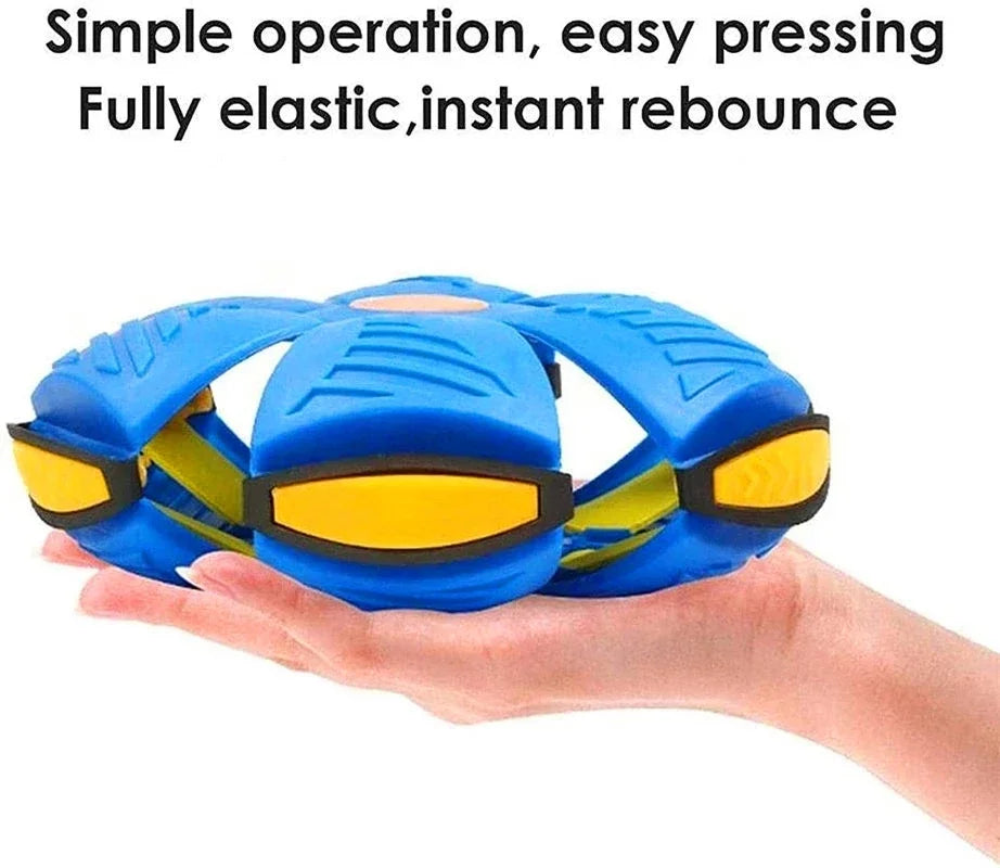 the UFO SAUCER FLYING DOY TOY - 2024 New Durable Soft Rubber Interactive Throwing Ball for Small Medium Large Dogs Pet Dog Toy Magic Flying Saucer Ball