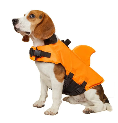 Shark Fin Dog Life Jacket Enhanced Buoyancy Small Dogs Swimming Clothes Safety Vest with Handle for Dogs Surfing