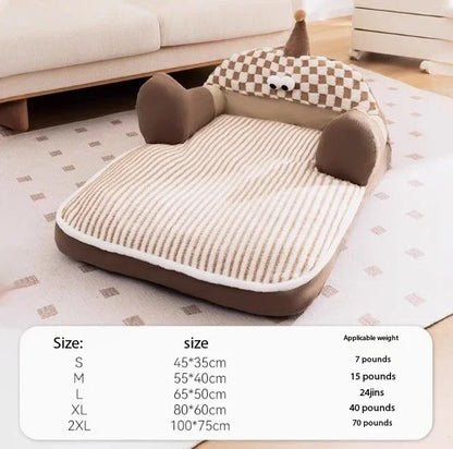 Pet Autumn And Winter Dog House Warm Removable And Washable Dog Bed Dog Sofa Winter Mat Sleeping Pad