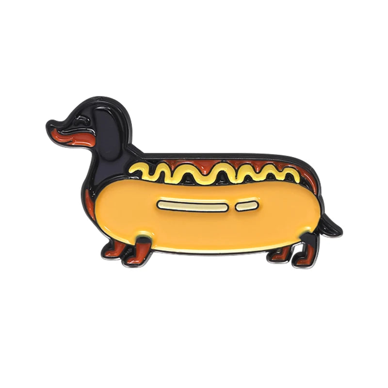 Cute Golden Retriever Border Collie Beagle Collie Enamel Pin Cartoon Pet Dog Animal Brooch Lapel Badge Jewelry Gifts For Friends