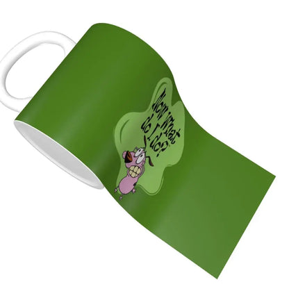 Personalized C-Courage The Cowardly Dog Coffee Mug DIY Ceramic Milk Tea Mug Cup