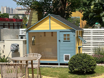 Outdoor chalet preservative wood garden house kindergarten toy simple tool room mobile flower room outdoor dog house