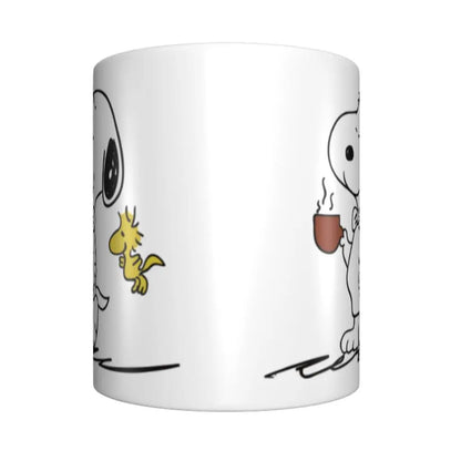 Manga Snoopy Woodstock Cartoon Dog Coffee Mug DIY Customized Ceramic Tea Milk Mug