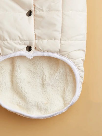 Winter Pet Dog Coat Winter Warmth Clothes Winter Dog Vest With Integrated Keep Warm Fleece Back Zipper For Small Medium Dog