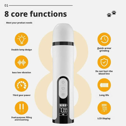 the PAWTRIM RECHARGE PRO - New Electric Nail Clippers for Dog, Nail Grinders, Rechargeable USB Charging, Pet Quiet Cat/Dog Paws Nail Grooming, Trimmer Tools