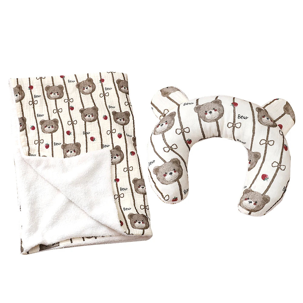 Cozy Dog Bed Pillow with Matching Blanket Reversible Plush Pillow  Blanket Combo Non-Slip Pet Mat for Crates, Floors, or Travel