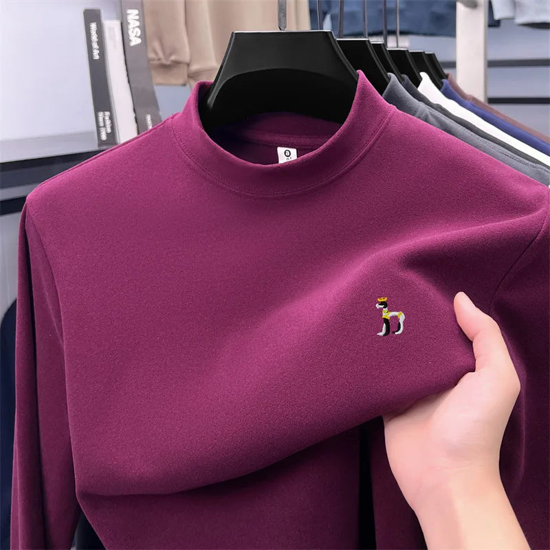 the KING CANINE - Men's Autumn Long-Sleeved T-Shirt, Half-Neck Collar Quality Print Puppy Sweatshirt, Comfortable Casual Underwear Men's Clothing