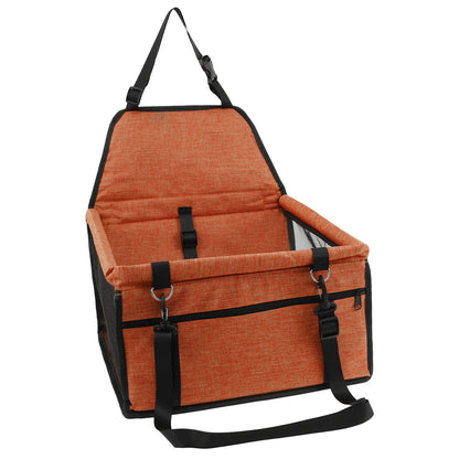 Dog Car Seat Puppy Booster Seat With Safety Lock Scratch Proof Adjustable Strap Travel Car Box for Small to Medium Dog