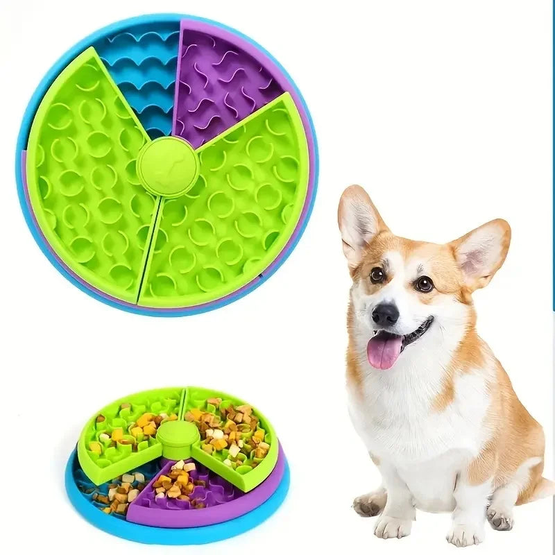 Pet supplies Slow food bowl anti choking cat bowl dog basin puzzle feeder healthy pet rotating game board