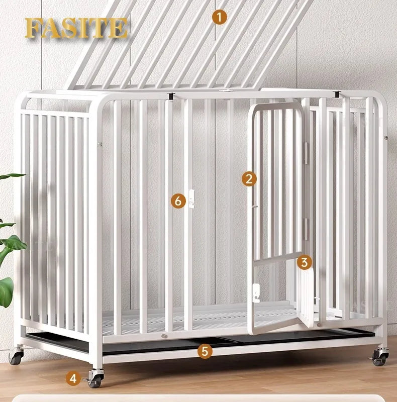 Dog cage Large medium small dog bold indoor separation with toilet Corgi Teddy Golden Retriever Pet Villa