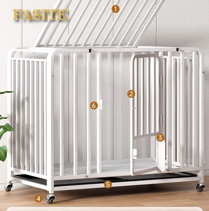 Dog cage Large medium small dog bold indoor separation with toilet Corgi Teddy Golden Retriever Pet Villa