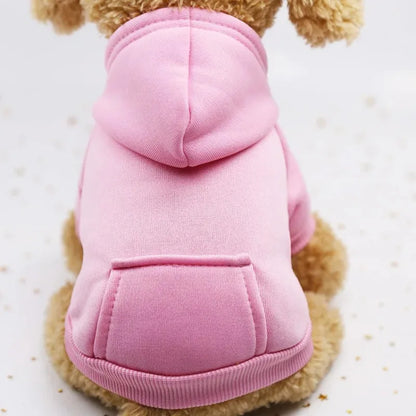 Dog Hoodie with Pockets - Warm Fleece Sweater for Small Dogs Like Chihuahuas (Cozy Coat, Machine Washable, Outdoor & Indoor Use)