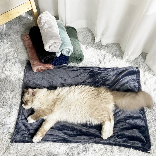 Soft Thickened Warm Dog Blanket, Washable Pet Sleeping Blanket, Cats Bed Mat Puppy Kitten Nest Pads Pet Accessories