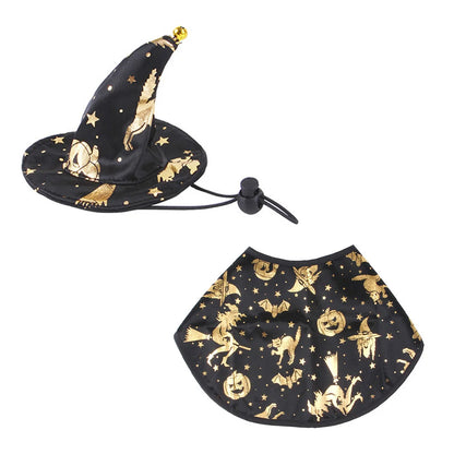 the WIZARD DOG - Pet Clothing - Decoration Cloak Wizard Hat for Cats & Dogs, Costume Party Outfit, Dog Funny Accessories
