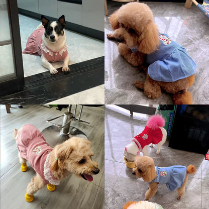 Spring Summer Pet Dog Dress Cat Princess Cute Dress Small Dog Cat Wedding Fashion Skirt Puppy Clothes Chihuahua Pet Costume