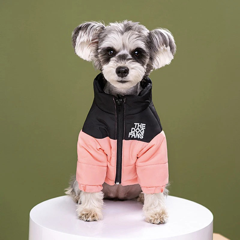 the PAWARMOR WATERPROOF DOG SNOW JACKET - Dog Coat, Dog Warm Jacket, 4 Legs Covered Waterproof Windproof Reflective Warm Dog Vest, Zippered Adjustable Outdoor Dog Snow Jacket